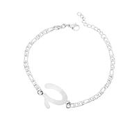 Armband Für Statische Elektrizität Personalisiertes Anfangsarmband, versilbertes -Stahl-Buchstabenarmband, zierliches -Stahlarmband, zarte Scheibe, Namensarmband für Frauen und Mädchen Watch Armband