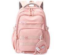 Armbq Children's Pink Backpack for Girls - Elementary & Middle School - Modern Daypack - 12.2 x 6.3 x 18.5 inches