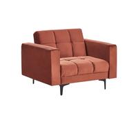 Armchair ALNES Velvet Light Red