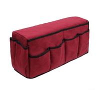 Armchair and Recliner Organizer with Waterproof Material and 14 Pockets, Non Slip Sofa Armrest Caddy to Keep Items Organized (wine red)