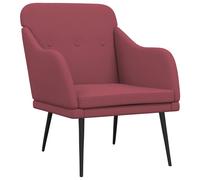 vidaXL Armchair Wine Red 63x76x80 cm Fabric