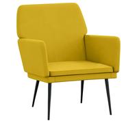 vidaXL Armchair Yellow 62x79x79 cm Velvet