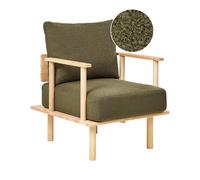 Beliani Armchair Asker Boucle Dark Green