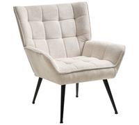 Beliani Armchair BELLINGMO Fabric Light Beige