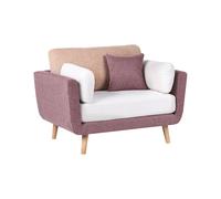 Beliani Modern Armchair Bolga Fabric Pink