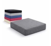 Armchair Booster Cushion Extra Thick Firm Seat Pad for Elderly Orthopaedic Support Cushion for Sofa, Office Chair Raised Seating Booster Cushion UK Made (Grey, 50 × 50 × 10 cm (LARGE))