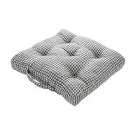 Armchair Booster Cushion - Large 50cm x 50cm Firm Seat Riser Cushion For Adults - 10cm Thick Posture Support - Long-lasting Floor Seat - Green Check