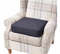 Armchair Booster Cushion Large Memory Foam 50 x 50cm Seat Pad with Supportive 10cm Thick Lift Water resistant Polyester Cover Cushion for the Elderly, Post-Operative and Pregnency Charcoal