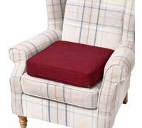 Armchair Booster Cushion Large Memory Foam 50 x 50cm Seat Pad with Supportive 10cm Thick Lift Water resistant Polyester Cover Cushion for the Elderly, Post-Operative and Pregnency Burgundy