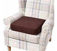 Armchair Booster Cushion Large Memory Foam 50cm x 50cm Seat Pad with Supportive 10cm Thick Lift Water resistant Polyester Cover Cushion for the Elderly, Post-Operative and Pregnency Chocolate Brown