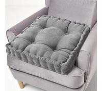 Armchair Booster Cushion Pads,Thick 10CM Cotton Square Chair Seat Pad Sofa Chair Cushions for Indoors Outdoors Home Car Office (50 * 50 * 10cm,Grey)