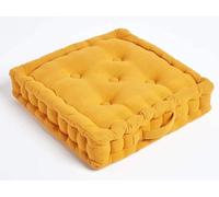 Armchair Booster Cushions 100% Cotton Filling Thick Seat Pad Durable & Soft Sofa Cushion Adults Chair Bolster Cushion Seat Car Seat dining chair cushions (45x45cm + 10cm) (Mustard)