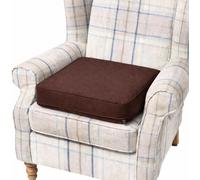Armchair Booster Memory Foam Seat Cushion - Orthopaedic Firm Support Height Raising Chair Pad for Adults & Elderly, Dining & Office Chairs, Water Resistant Cover (Chocolate Brown, 45 x 45 x 10cm)
