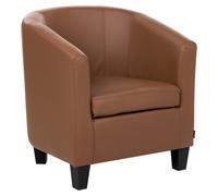 Armchair BORWICK Faux Leather Brown