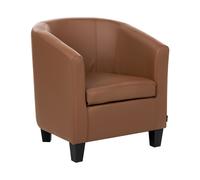Armchair BORWICK Faux Leather Brown