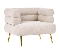Beliani Glam Armchair Bovik Fabric Beige