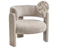 Armchair BUREA Chenille Light Beige