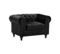 Armchair CHESTERFIELD Velvet Black