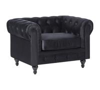 Armchair CHESTERFIELD Velvet Black