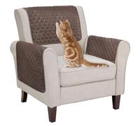 Armchair Cover for Arms Headrest, Recliner Sofa Slipcover with Pockets Nonslip Furniture Protector with Twist Nails (Coffee, 3 Pcs)