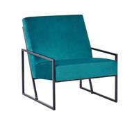 Beliani Armchair Delary Velvet Teal