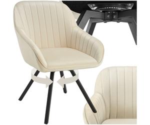 Armchair Dining Chair Accent Swivel Velvet Look Thick Padding Office Chairs