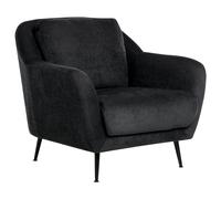 Beliani Modern Armchair Eiby Chenille Black