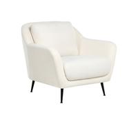 Beliani Armchair Eiby Chenille White