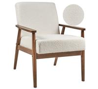 Armchair ESRUM Boucle Dark Brown/ White