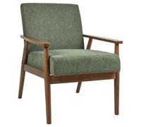 Armchair ESRUM Fabric Dark Brown/ Green