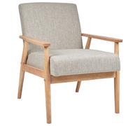 Beliani Armchair Grey with Light Wood ESRUM, Grey