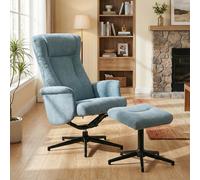 Armchair & Footstool Apero Recliner Ice Blue