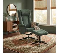 Armchair & Footstool Apero Recliner Moss Green