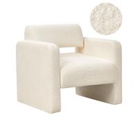 Armchair HALLSBERG Boucle Off-White