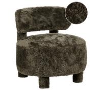 Armchair HAMINA Faux Fur Dark Green
