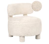 Armchair HAMINA Faux Fur Light Beige