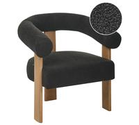 Armchair ILBRO Boucle Black/ Dark Brown