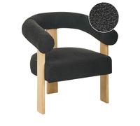 Armchair ILBRO Boucle Black/ Light Brown