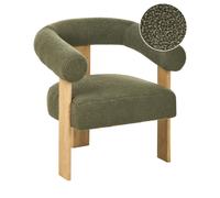 Armchair ILBRO Boucle Green/ Light Brown