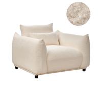 Beliani Armchair JAMSA Boucle Off-White, White