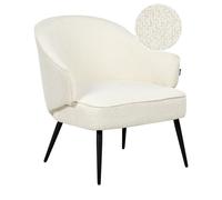 Beliani Armchair Kayla Boucle Off-White