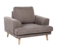 Beliani Armchair KILDAL Fabric Brown, Brown