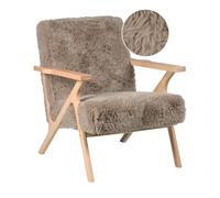 Armchair KISA Faux Fur Taupe
