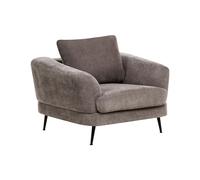 Beliani Modern Armchair Kjaer Chenille Taupe