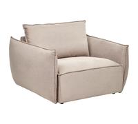 Beliani Fabric Armchair Taupe KUNES, Brown