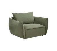 Beliani Armchair Kunes Fabric Green