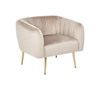 Beliani Armchair Laconia Velvet Taupe