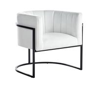 Armchair LARVIK II Velvet White