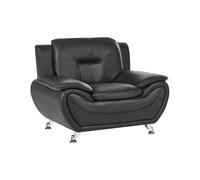 Armchair LEIRA Faux Leather Black