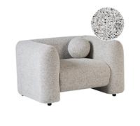 Beliani Fabric Armchair Beige LEIREN, Cream
